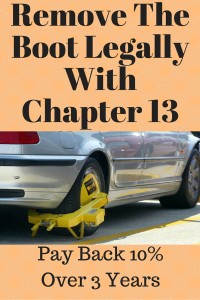 Remove The Boot Legally With Chpater 13